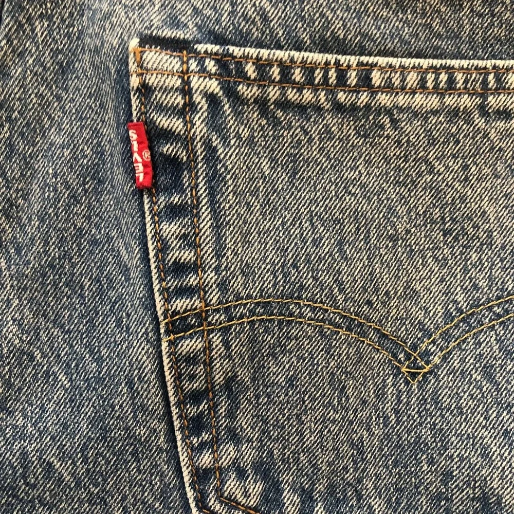 Levi's Premium Blue Jeans Men's 34x34 Dark Wash Denim Side Striped Lot 512 - Picture 5 of 13